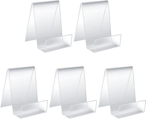 Pack Of Clear Acrylic Book Stands Acrylic Table Stands Slanting