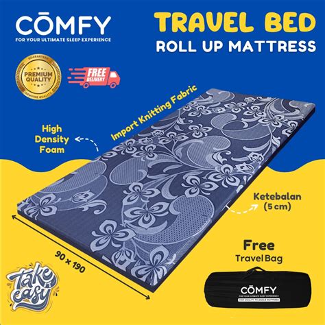 Jual Kasur Lipat Busa Super Travel Bed Tatami Bed Roll Mattress