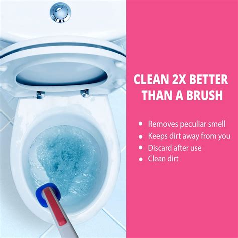 WBM Toilet Bowl Cleaner, Toilet Cleaning System – Toilet Wand, Storage Caddy and 56 Preloaded ...