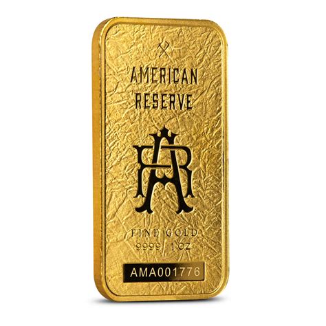 1 oz Gold American Reserve Columbia Goddess Bars (New) - Silver.com™