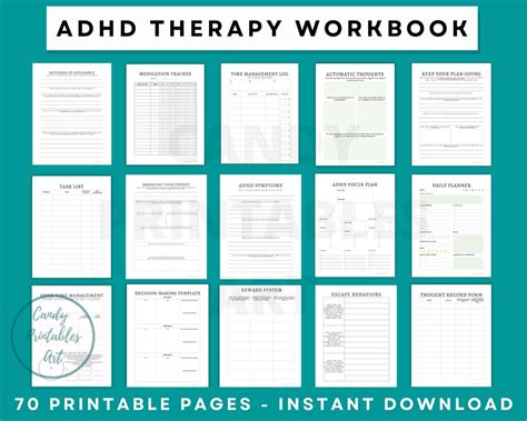 Adhd Workbook Executive Function Planner Adult Adhd Therapy Coping