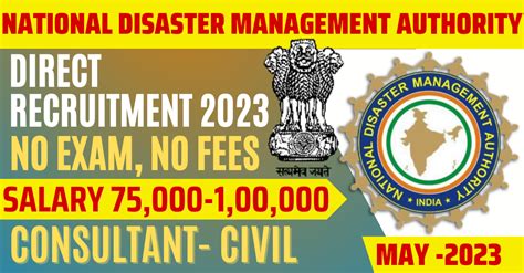 National Disaster Management Authority Ndma Consultant Jobs Apply Now