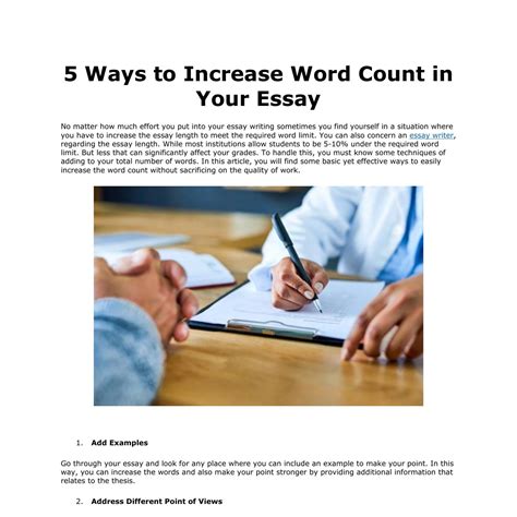 5 Ways To Increase Word Count In Your Essay Pdf Docdroid