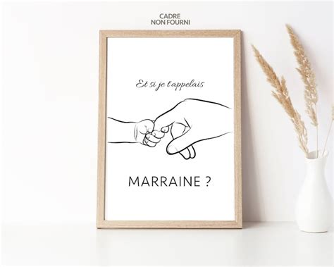 Affiche Demande Marraine Cadeau De Naissance Ou Bapt Me Id E Cadeau