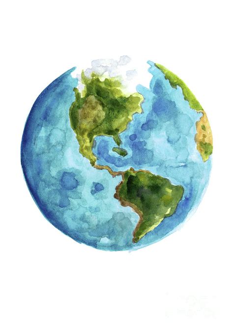 Download High Quality Earth Transparent Watercolor Transparent Png