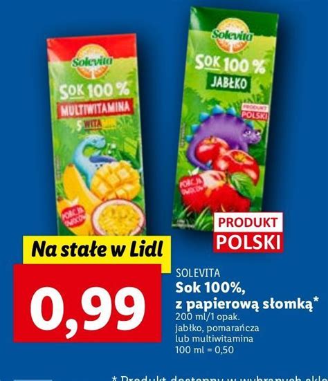 Promocja Sok jabłko solevita w Lidl