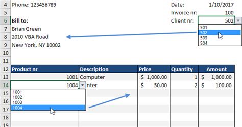 Automated Invoice In Excel Easy Excel Tutorial