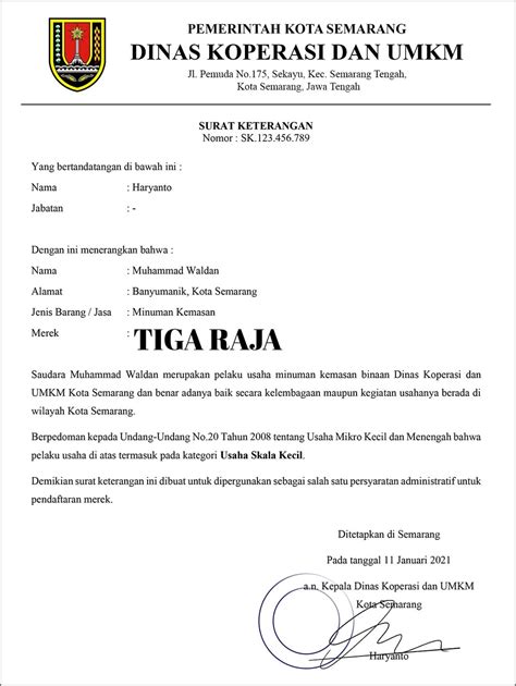 Contoh Surat Keterangan Ketua Pembentukan Ukm Baru Surat Keterangan