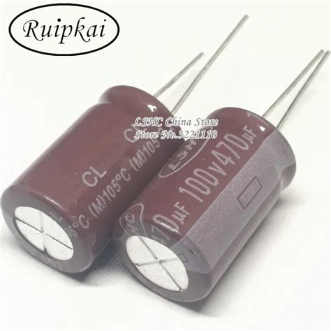 Buy 10pcs 470uf 100v 16x25 18x25mm Aluminum Electrolytic Capacitor 100v470uf 18