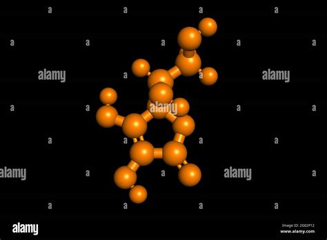 Vitamin C Ascorbic Acid Molecule 3D Render Chemical Structure Stock