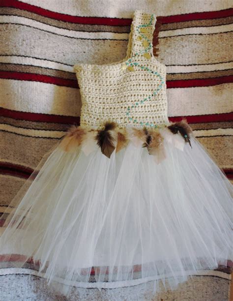 Items Similar To Pocahontas Disney Inspired Crochet Tutu Dress Costume