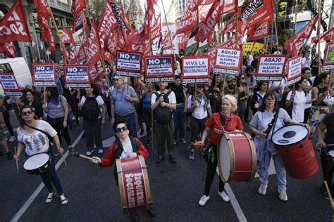 Argentina Javier Milei Faces The First General Strike Against His