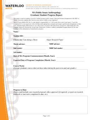 Fillable Online Grad Progress Form P1 Fax Email Print PdfFiller