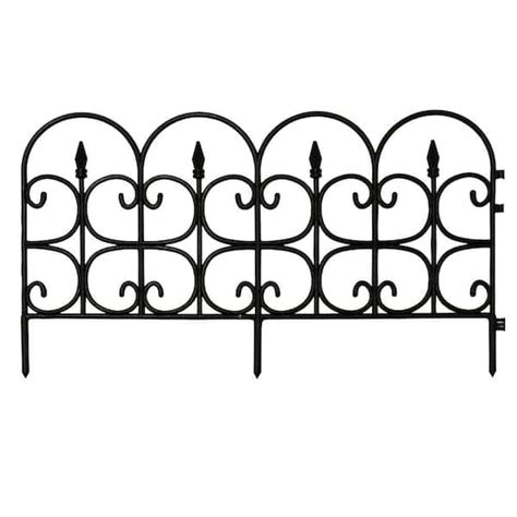 Have A Question About Emsco Victorian Fleur De Lis Medium 16 In Resin Garden Fence 12 Pack