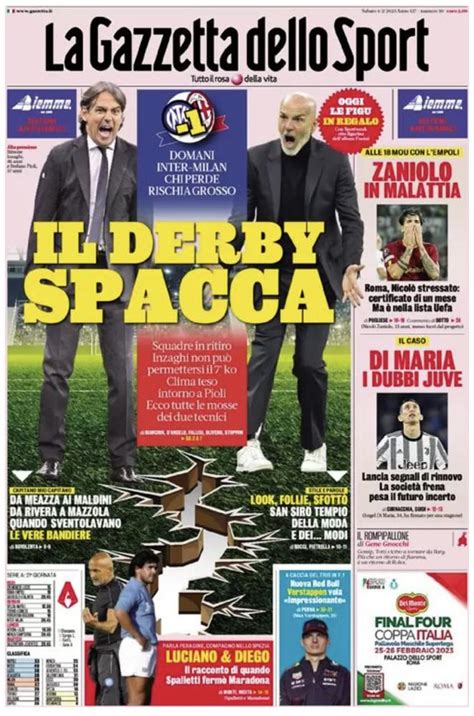 Rassegna Stampa Le Prime Pagine Dei Giornali