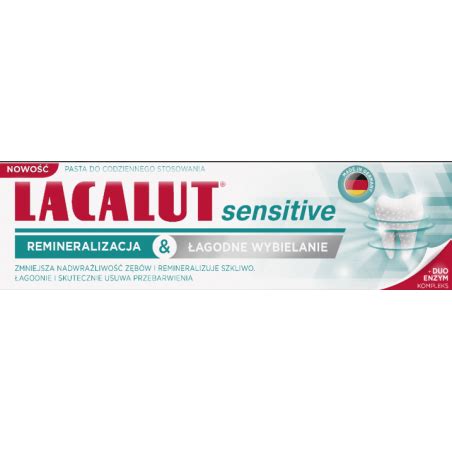 Lacalut Sensitive Remineralizacja Łagodne Wybielanie Pasta do zębów 75ml