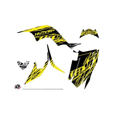 Kit D Co Quad Eraser Fluo Yamaha Raptor Jaune