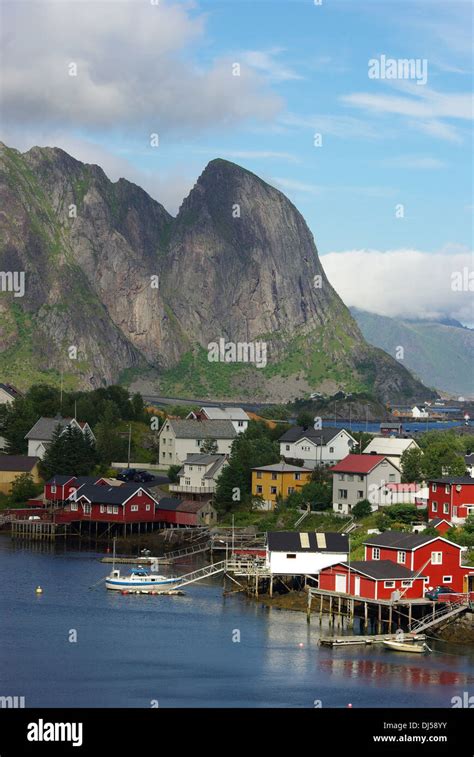 The fishing village Reine Stock Photo - Alamy