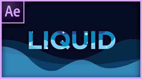 Liquid Text Animation In After Effects Cc Youtube