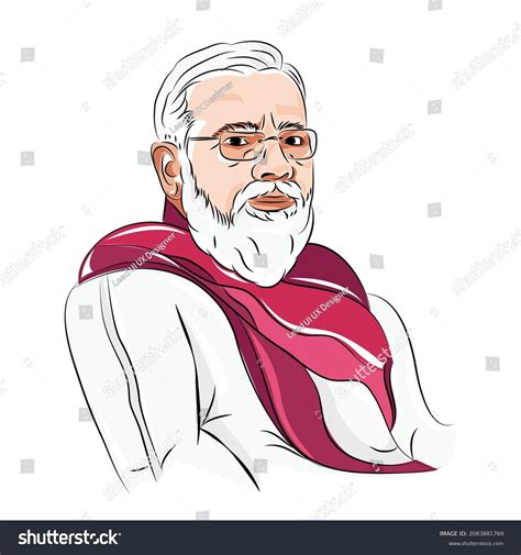 Great Leader Narendra Modi Pride India Stock Vector Royalty Free