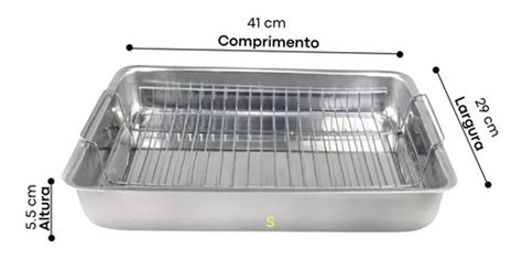 Assadeira Forma N C Grelha Grade P Assar Borda Alta Parcelamento