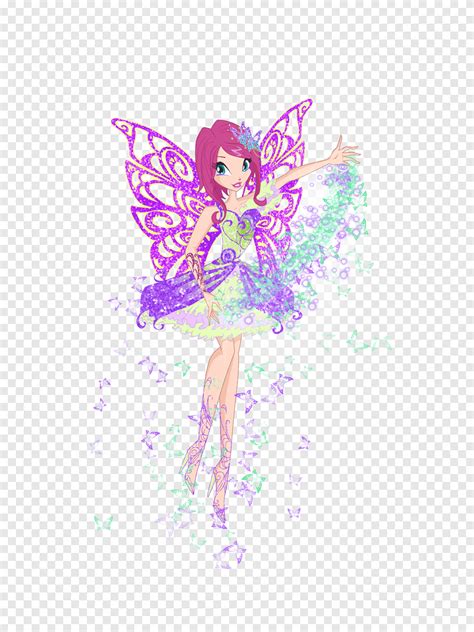 Tecna Bloom Fairy Butterflix Winx Club 시즌 7 요정 만화 제비꽃 png PNGEgg