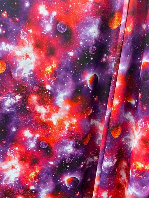 Galaxy print fabric Nylon Spandex Lycra by the yard | Etsy