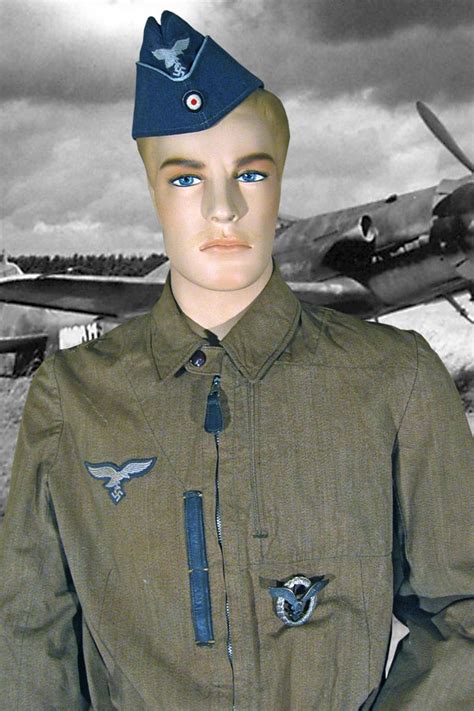 Mid War Luftwaffe Two Piece Summer Flying Suit With Kapok Schwimmweste