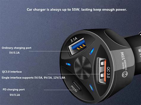 3 Port Fast Usb C Car Charger Stacksocial