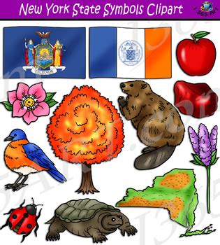 New York State Symbols Clipart by I 365 Art - Clipart 4 School | TPT