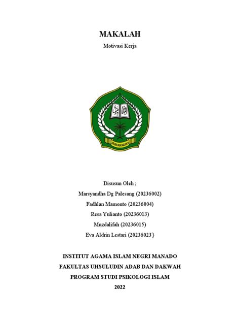 Makalah Motivasi Kerja 2022 Pdf