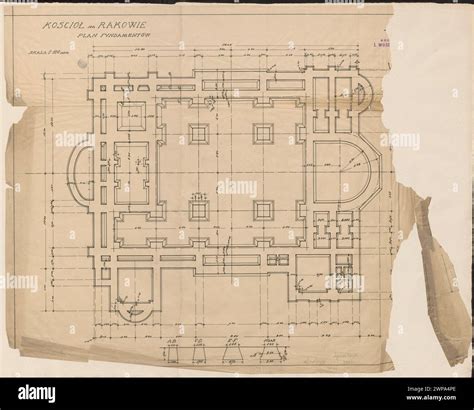 Parte Iglesia en Raków Proyecto no realizado Proyección a nivel de