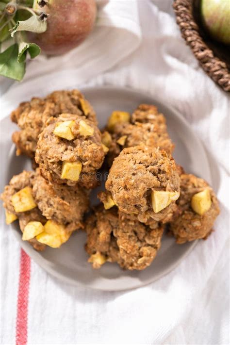 Apple Oatmeal Cookies Stock Photo Image Of Food Preparing 282978192