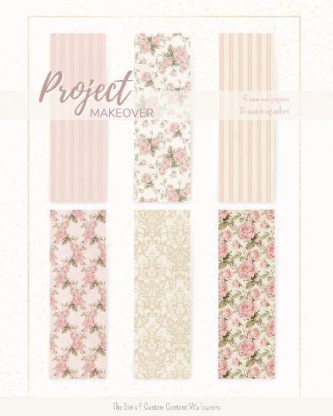 The Sims 4 CC Wallpapers Shabby Chic Sims 4 Shabby Chic Pink