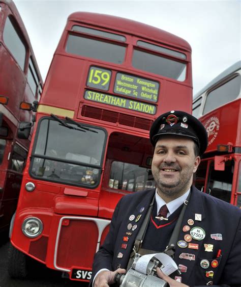 Driver Standing With The Last Routemaster Route Remembering The