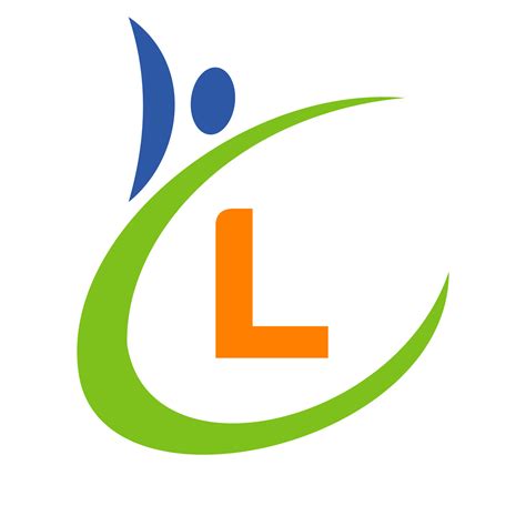 Human Health Logo On Letter L Health Care Logo Bio Sign Medical