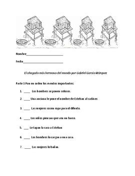 El ahogado más hermoso del mundo activity by Maria del Mar TPT