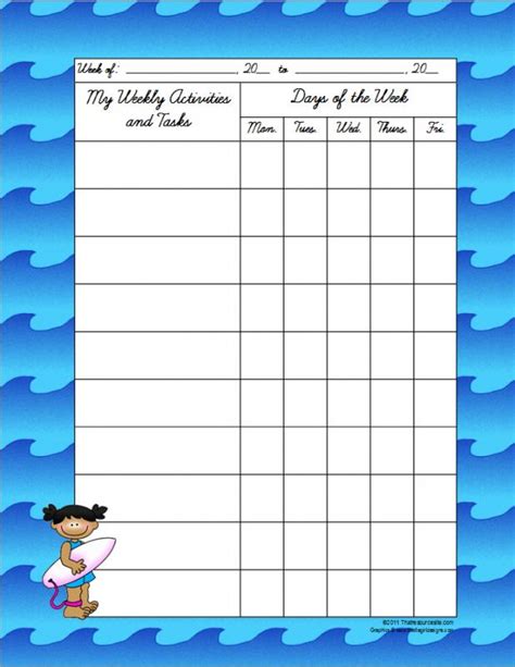 Weekly Time Sheet Printable