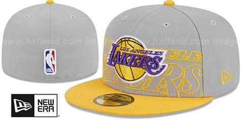 Los Angeles Lakers 2023 ALTERNATE NBA DRAFT Grey-Gold Fitted Hat