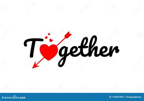 Together Word Text Typography Design Logo Icon Stock Vector