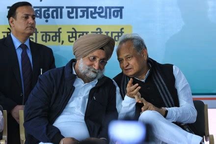 Rajasthan Chief Minister Ashok Gehlot Pcc Editorial Stock Photo Stock