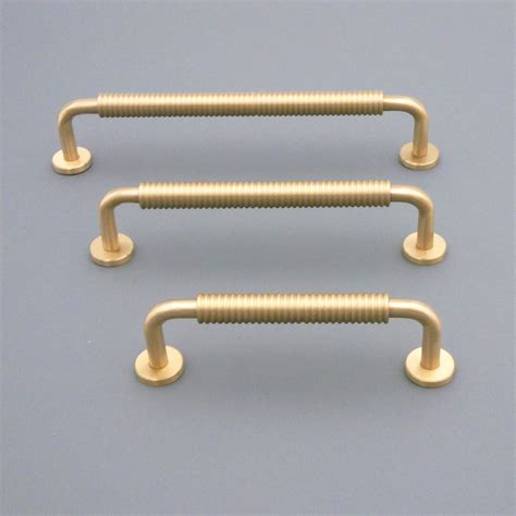 Modern Brushed Brass Kitchen Cabinet Pulls and Handles - Etsy