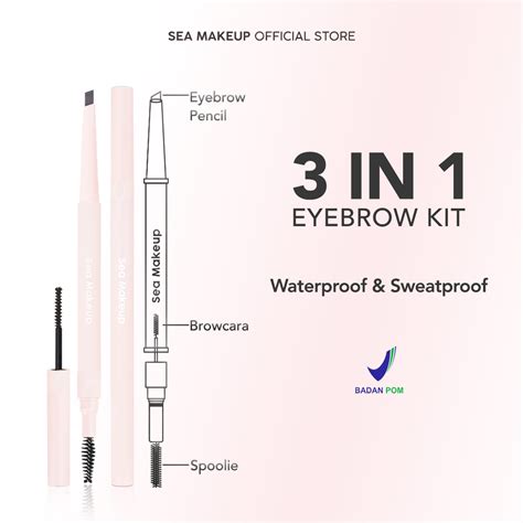 Jual Sea Makeup Browshow Eyebrow Trio Kit Pensil Alis In Waterproof