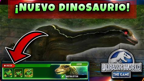 AUSTRALOTITAN Nuevo Dinosaurio DESBLOQUEADO JURASSIC WORLD THE GAME