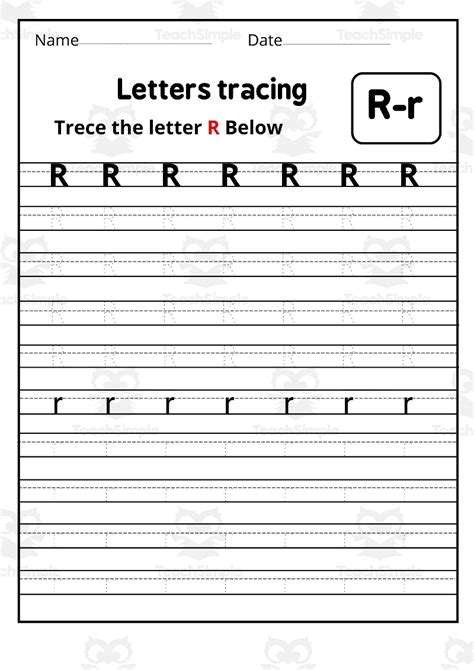 Letter R Worksheet Preschool Handwriting Letter R Writing Letter R