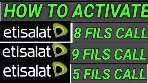 How To Get Etisalat Fils Call Fils Call Offer Uae Youtube