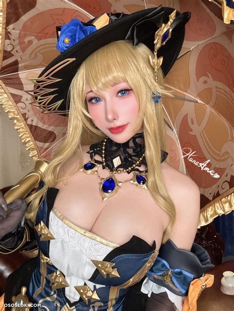 Navia Genshin Impact HaneAme Naked Cosplay Asian 35 Photos