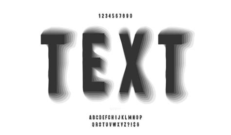 Premium Vector Vector Text Font 3d Style Black Color Modern Typography