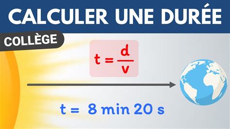 Calculer un TEMPS Exercice corrigé Collège Physique Chimie YouTube