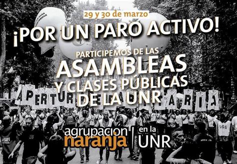 Por un paro activo Participemos de las asambleas y clases públicas en